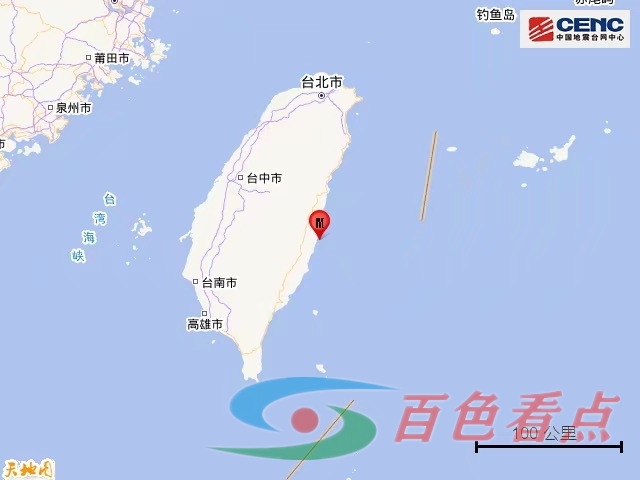 台湾台东县海域发生6.6级地震 几乎全台有感 台湾,台湾台东,台东,台东县,海域