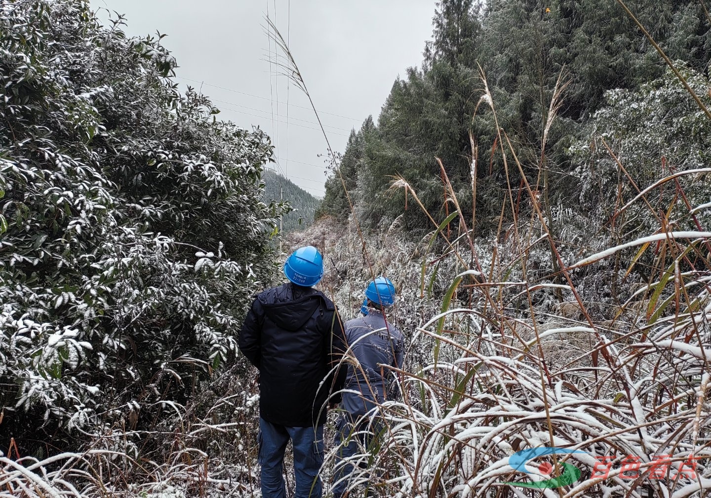 广西乐业：冰雪中的逆行者 