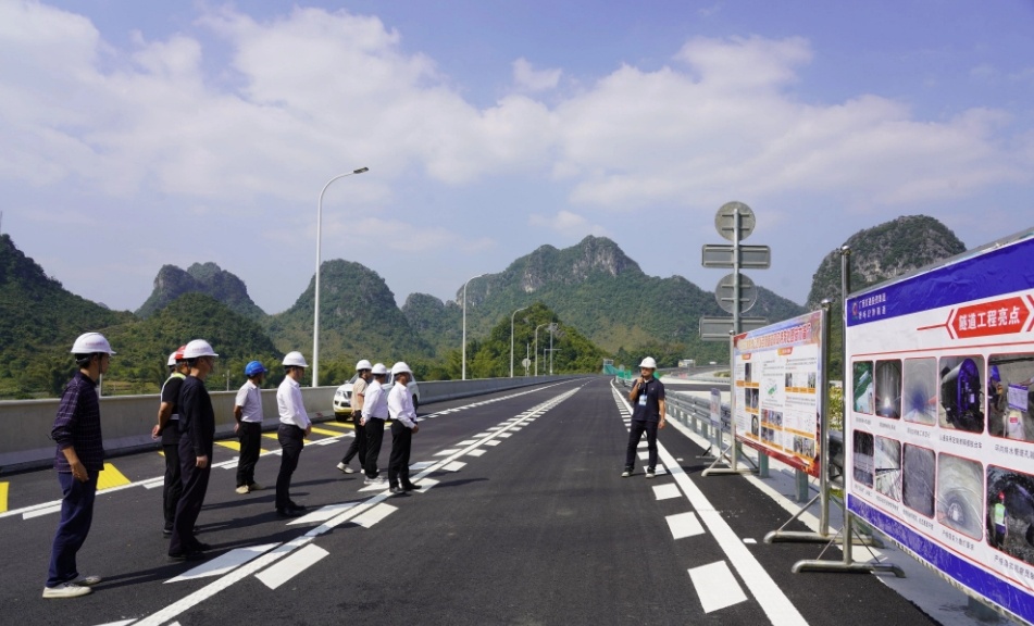 岳圩口岸联线公路项目顺利通过工程交工验收 